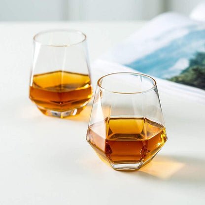 Diamond Whisky Glasses 2er-Set Scotchglas 300 Ml Moderner Look Männer