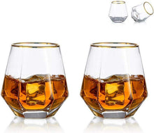 Diamond Whisky Glasses 2er-Set Scotchglas 300 Ml Moderner Look Männer