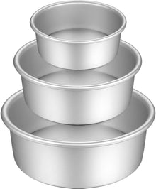 3er Kuchenform Set Eloxiertem Aluminium Antihaft 13.7cm/19.7cm/25cm