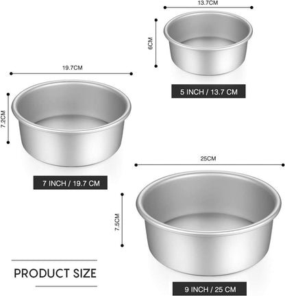 Kuchenformen Set Rund Eloxiertes Aluminium Antihaftbeschichtet 3