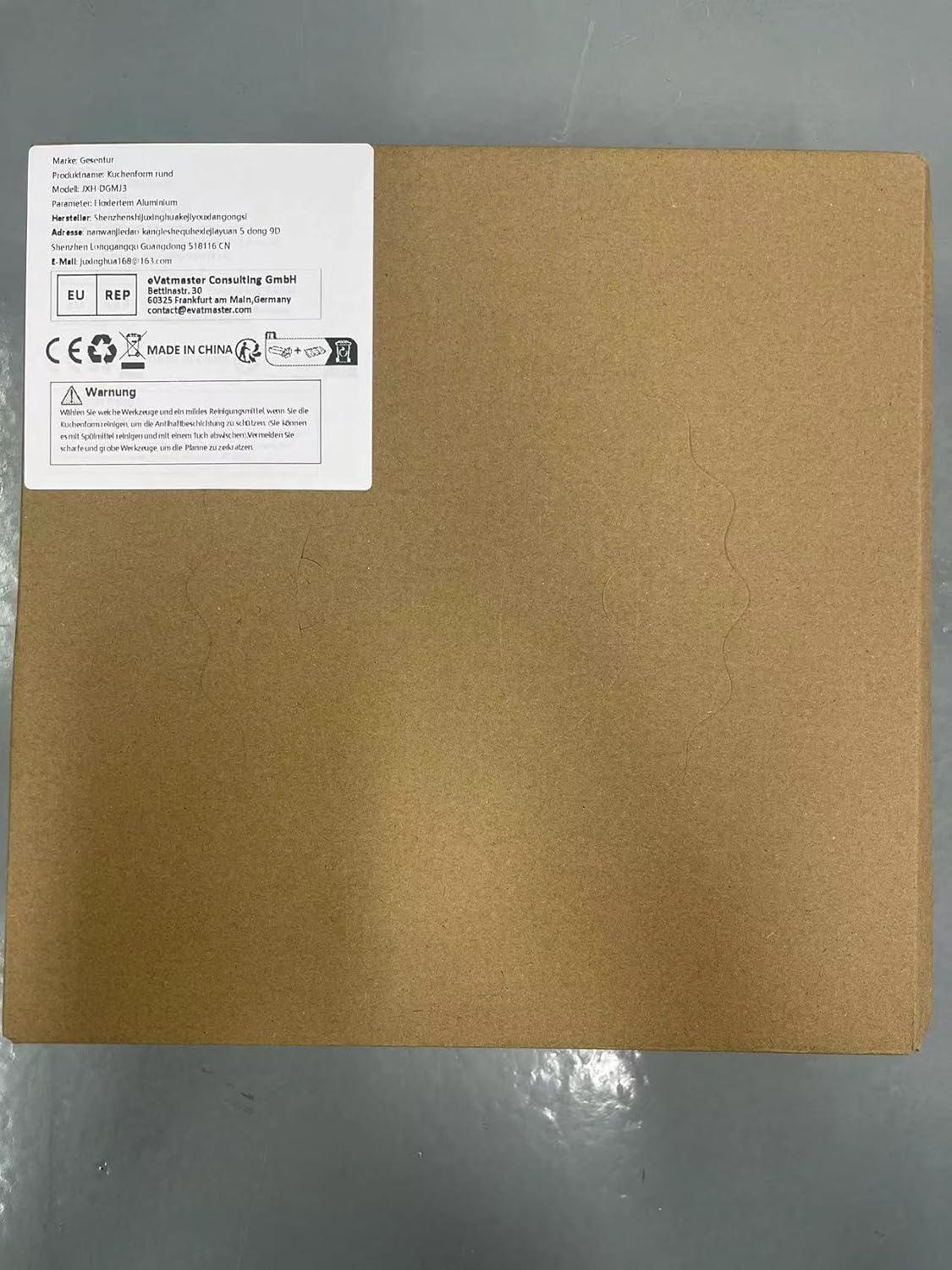 Gesentur Kuchenform Rund Eloxiertes Aluminium Antihaftbeschichtung 3 Größen 13.7/19.7/25cm Silber