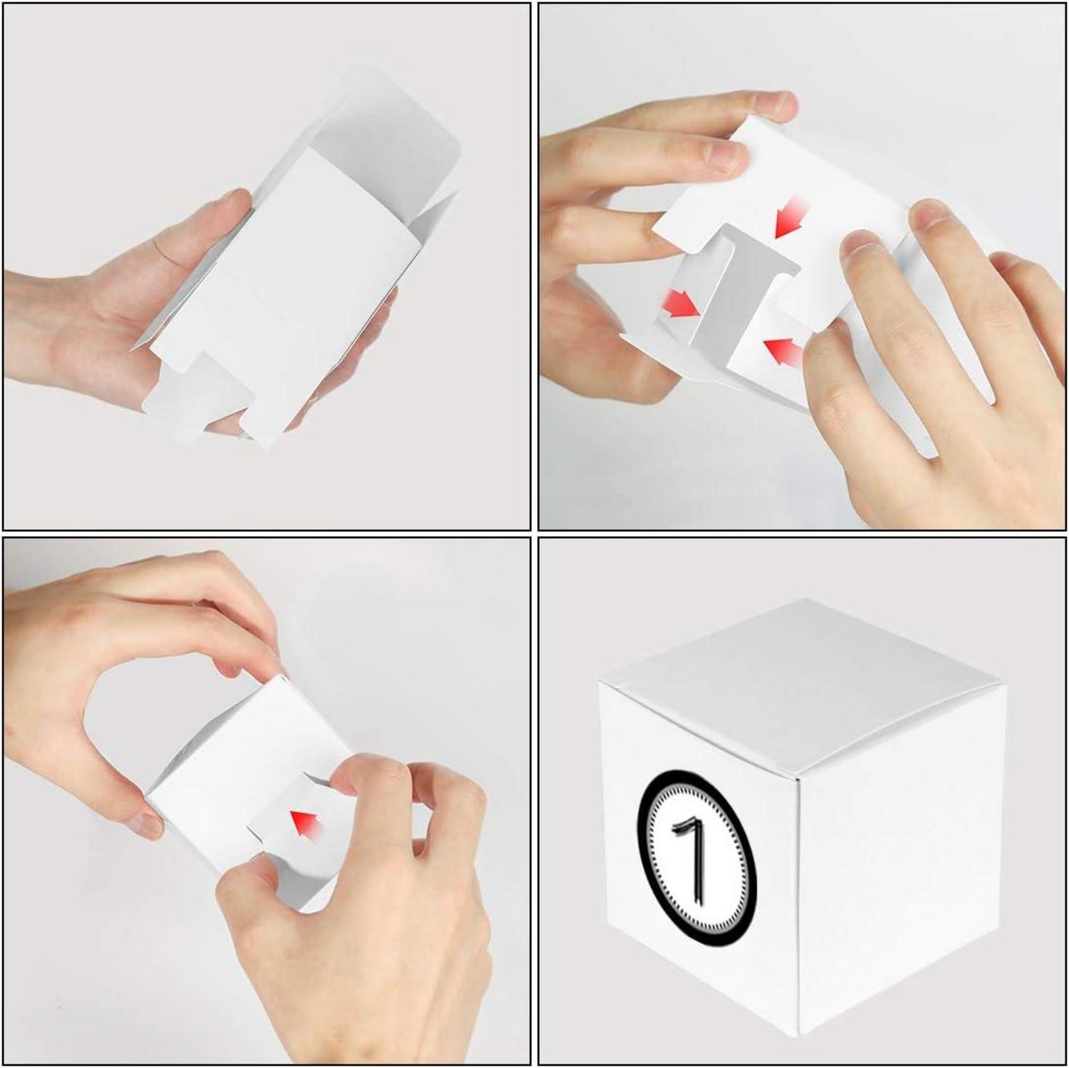 Adventskalender DIY Geschenktüten 24er Set Weiß mit Zahlenaufklebern