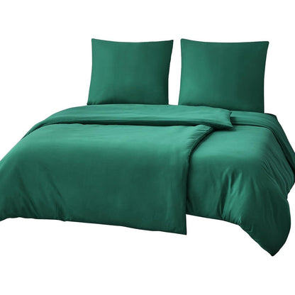 Bettwäsche 135x200 Grün 4teilig - Mikrofaser Bettbezüge Set