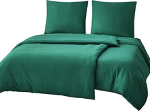 Bettwäsche Set grün 135x200 4tlg. Mikrofaser Reißverschluss