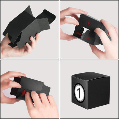 Adventskalender zum Befüllen 24er Set Schwarz mit