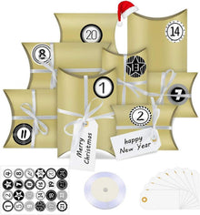 DIY Weihnachts-Adventskalender Set mit 24 Boxen und Aufklebern