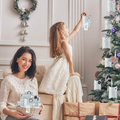 Adventskalender zum Befüllen 24 Boxen Weihnachts DIY Verzieren