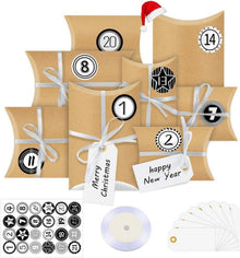 Adventskalender zum Basteln mit 24 Boxen und Aufklebern