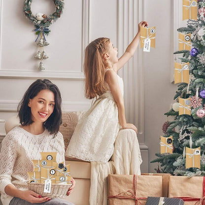 Adventskalender DIY zum Befüllen 24 Boxen Weihnachts-Geschenktüte