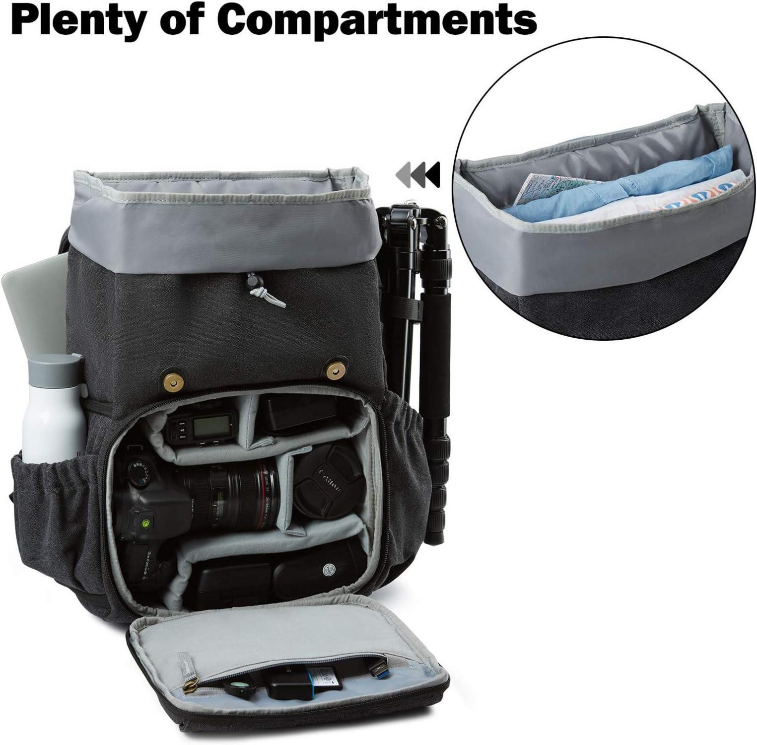 Fotorucksack DSLR Kamerarucksack Canvas Diebstahlsicher