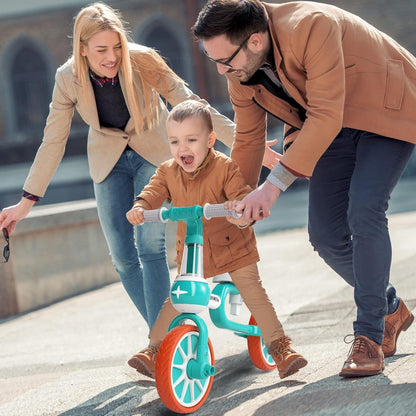 4 in 1 Laufrad Kinderdreirad Dreirad Lauffahrrad für Kinder 1-4 Jahre