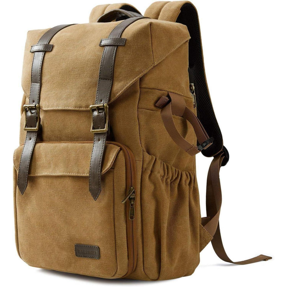 Fotorucksack wasserdicht mit Laptopfach und Regenschutz Khaki