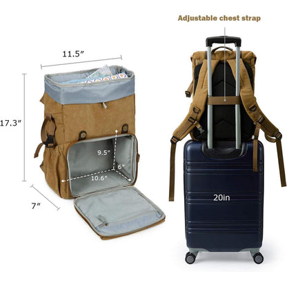Fotorucksack wasserdicht mit Laptopfach und Regenschutz Khaki