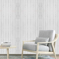 Weiße Holzoptik Selbstklebende Tapete 44.5x1000cm
