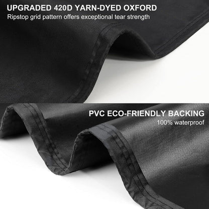 Abdeckung für Gartenmöbel, wasserdicht, Anti-UV, Schwerlast 420D-Oxford, 125*63*74cm