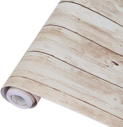 Selbstklebende Tapete Holzoptik Vinylfolie 45x1000cm Dekorative Möbeltapete