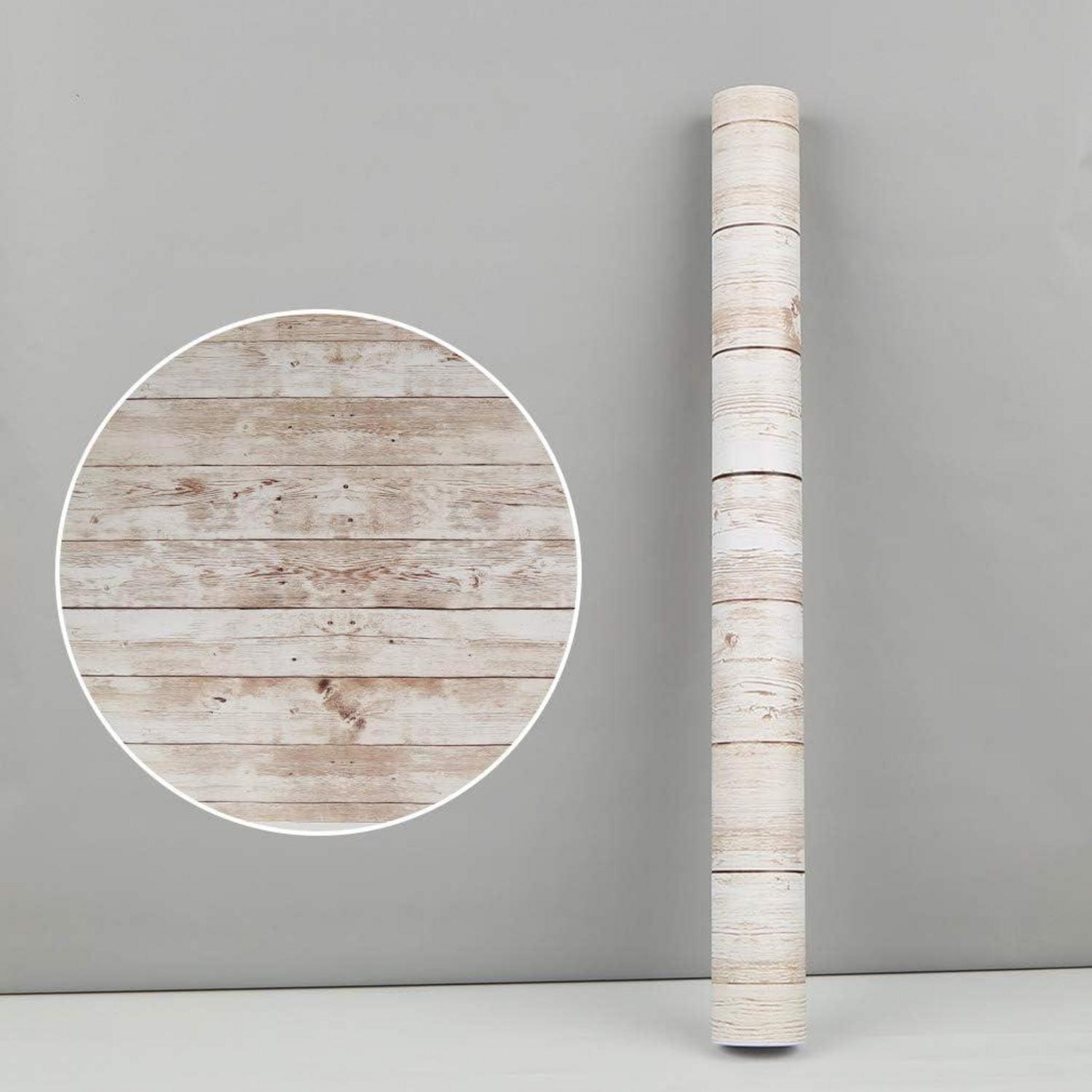 Selbstklebende Tapete Holzoptik Vinylfolie 45x1000cm Dekorative Möbeltapete