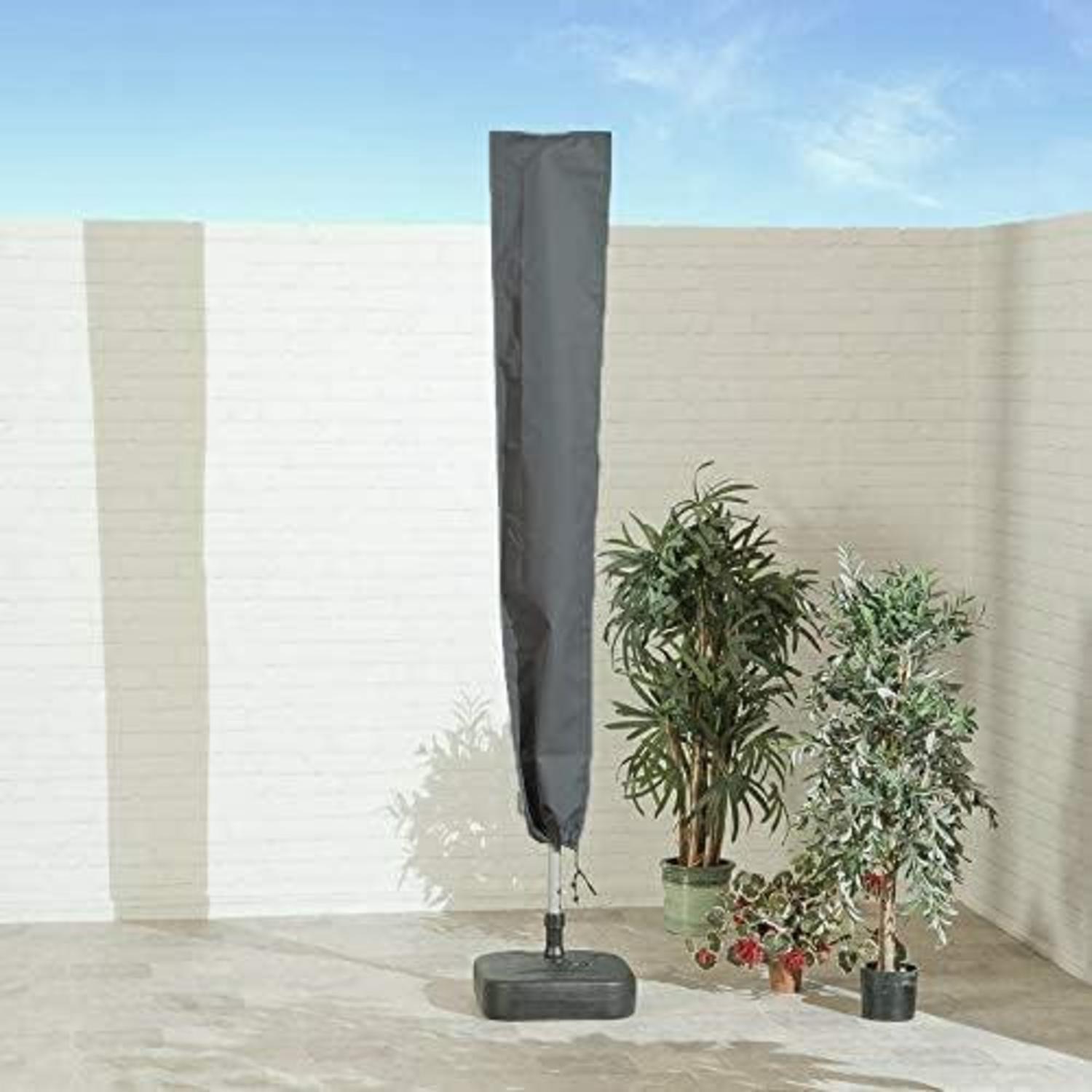 Sonnenschirm-Abdeckung 153x30x30 cm wasserdicht reißfest Oxford Grau