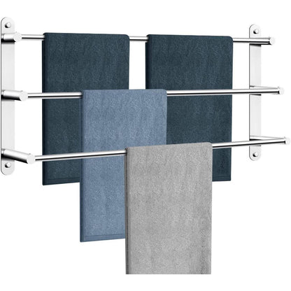 3-stöckige Handtuchstange 80cm Edelstahl ohne Bohren