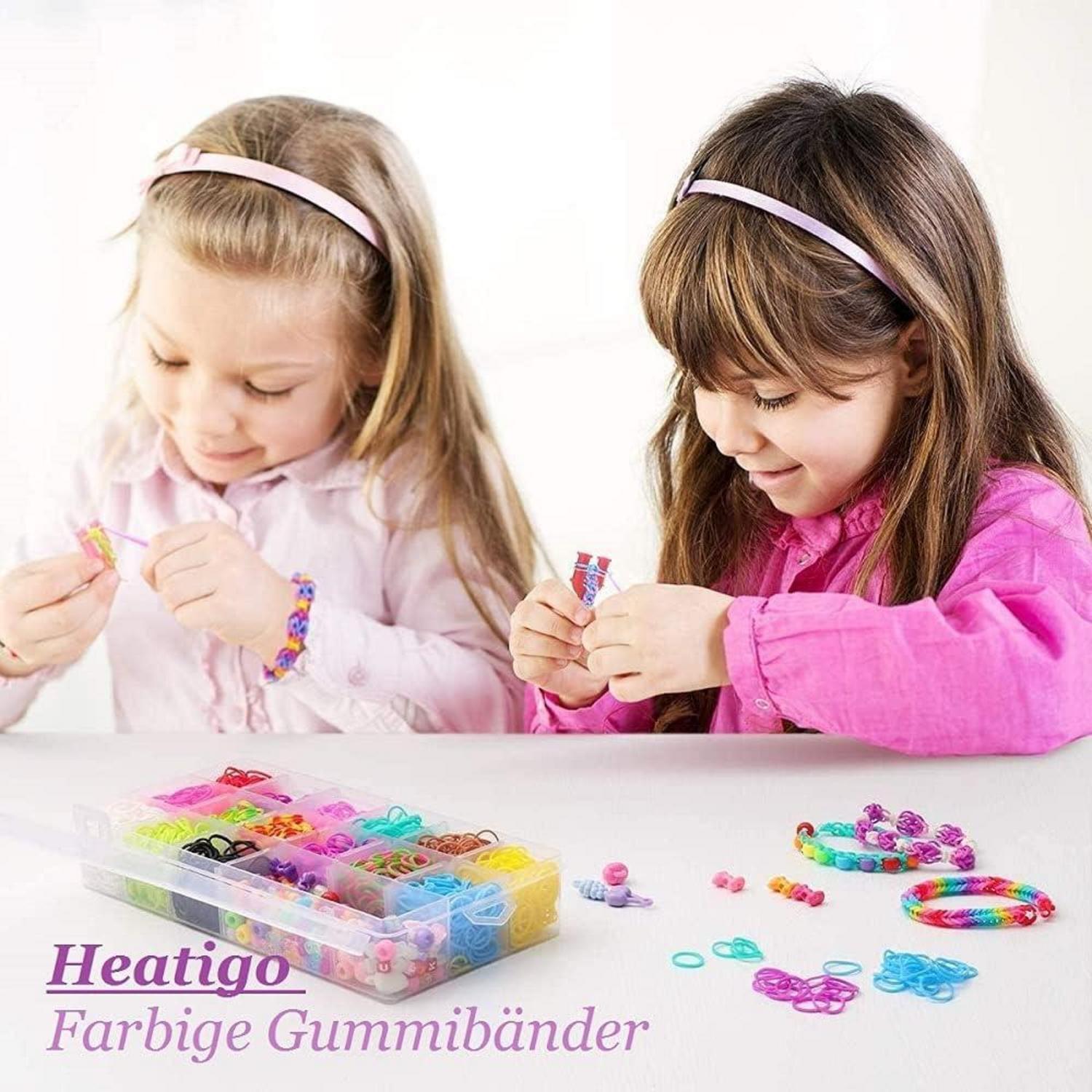 Heatigo Loom Bänder Set 1600 Loops Gummis Armbänder Starter