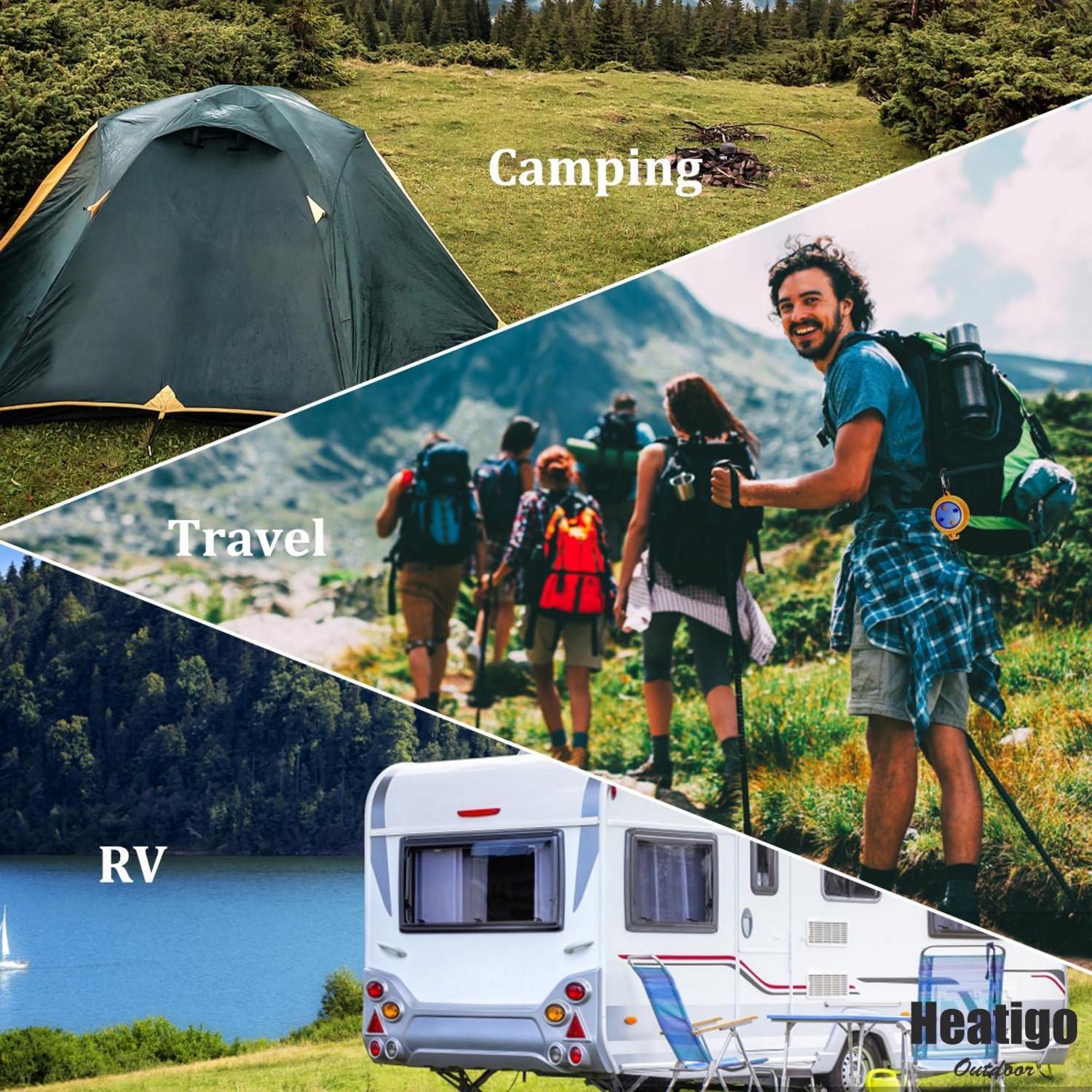 Ausziehbare Camping Wäscheleine 10m Orange, tragbare Reiseleine für