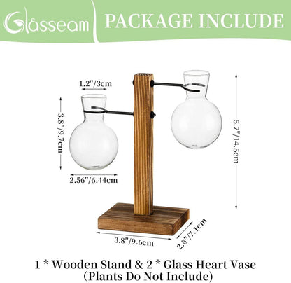 Vermehrungsstation Holzregal Birne Vintage Glas Vasen Blumen Indoor