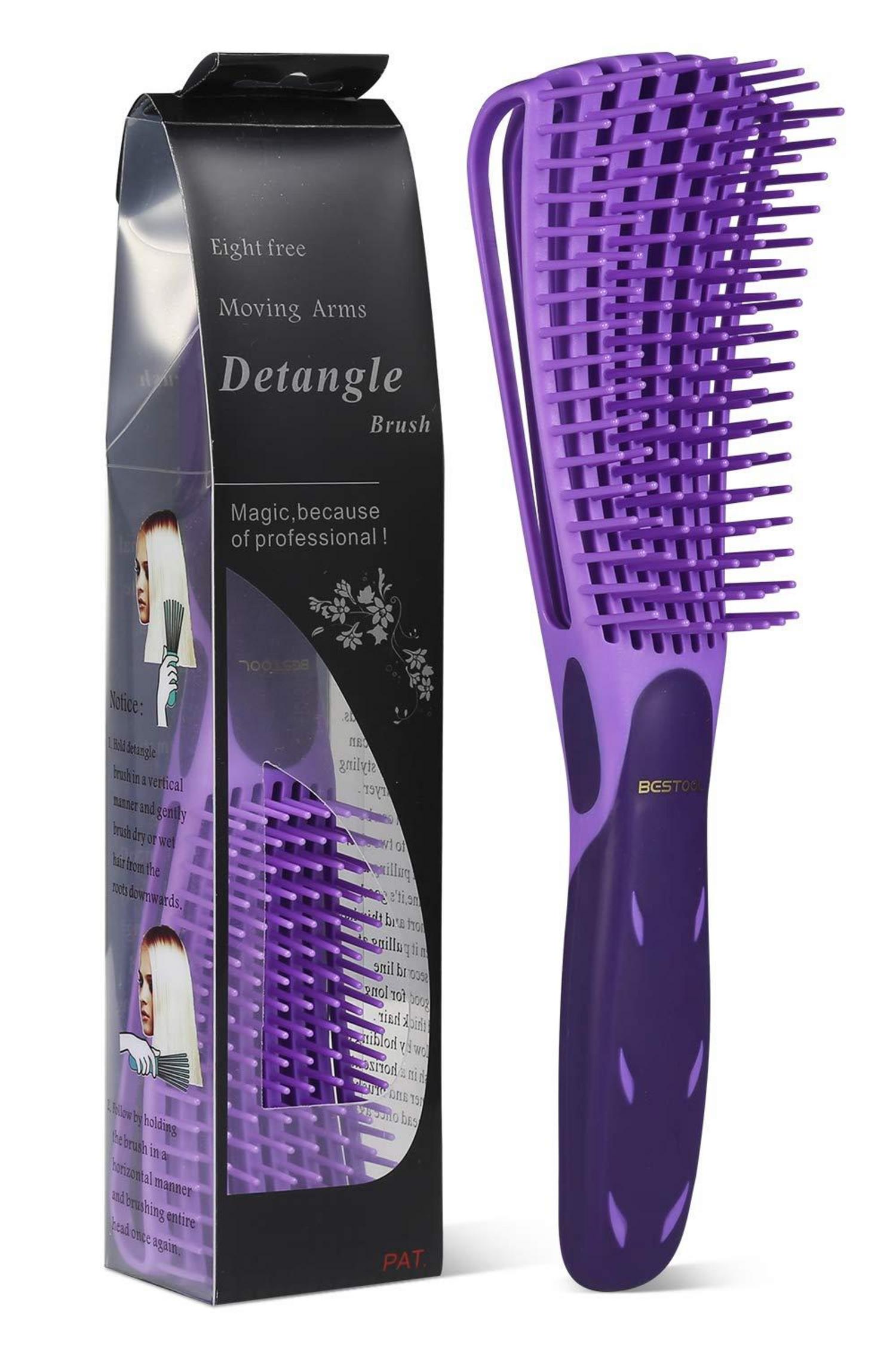 Lockenbürste Afro Naturhaar 3a 4c Entwirrbürste Welle Lockig Wet/Dry