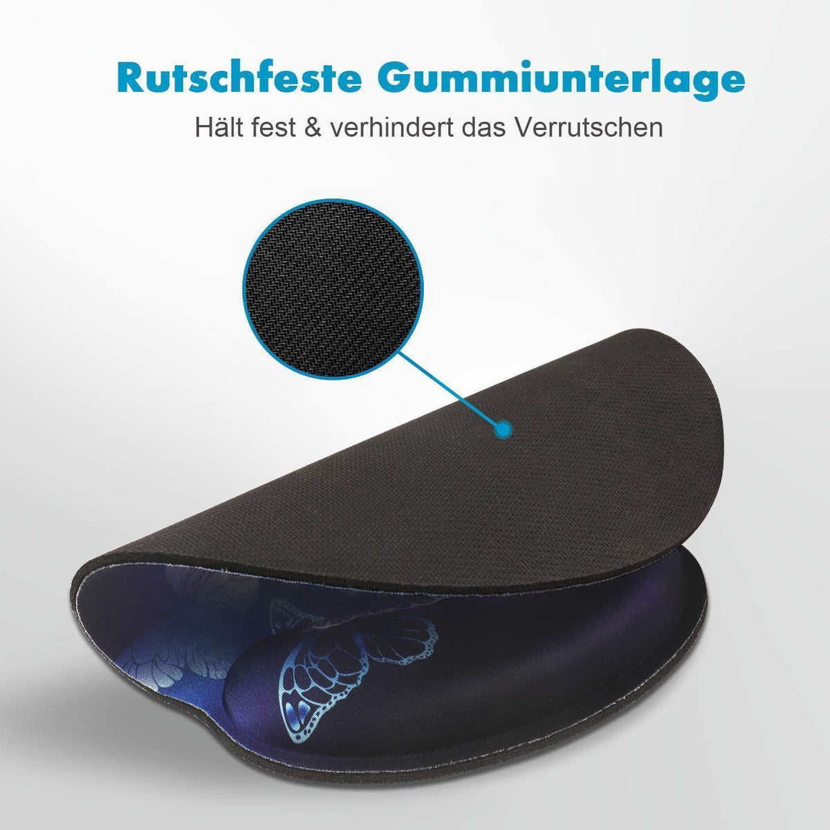 Ergonomisches Mauspad mit Gelkissen und Handgelenkauflage