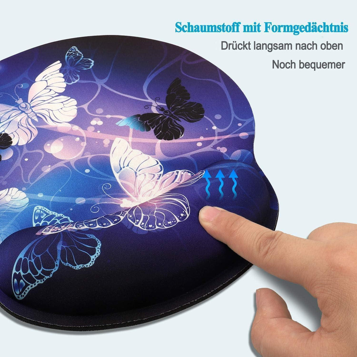 Ergonomisches Mauspad mit Gelkissen und Handgelenkauflage