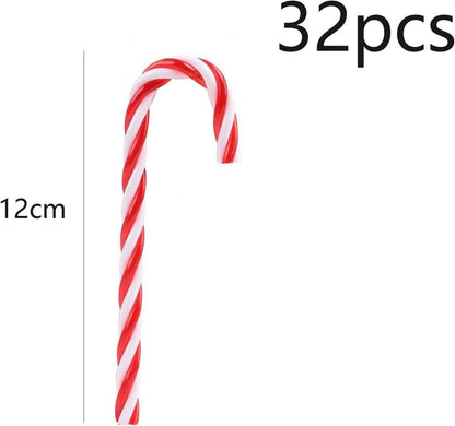 32pcs Weihnachts Zuckerstangen Acrylic Christbaumanhänger