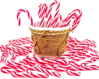 32pcs Acrylic Christmas Zuckerstangen Weihnachten Christbaumanhänger Rot