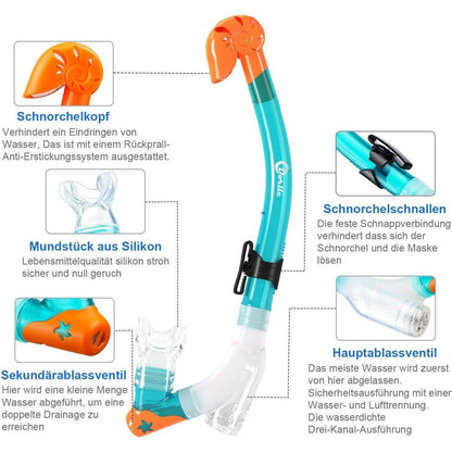 Kinder Schnorchelset Tauchset Taucherbrille Anti-Leck
