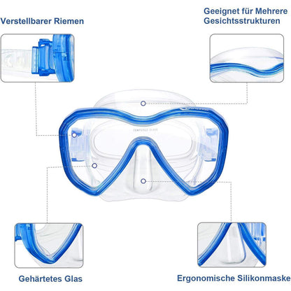 Kinder Schnorchelset Tauchset Anti-Leck Anti-Fog