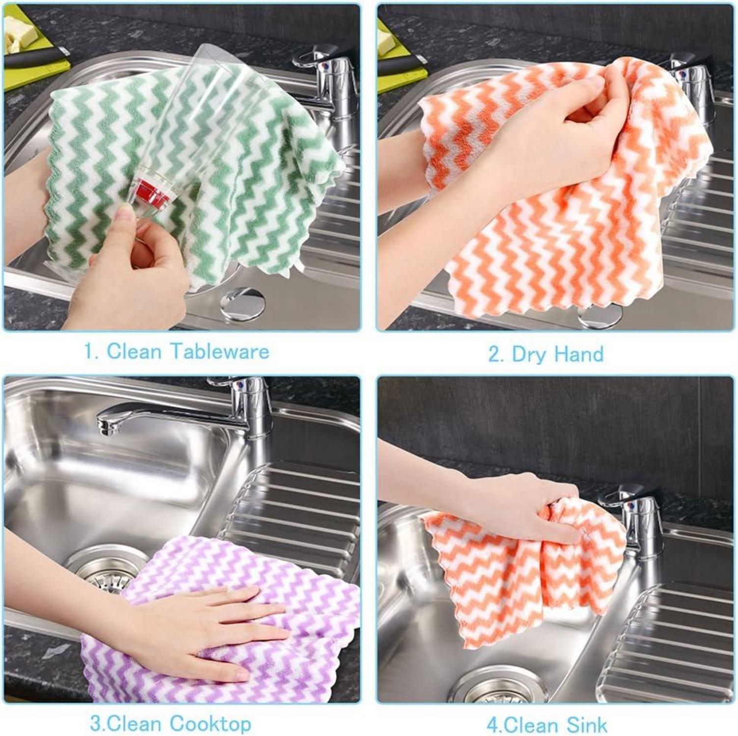 Mikrofaser Reinigungstücher 12er Set Küche Putzlappen Universal