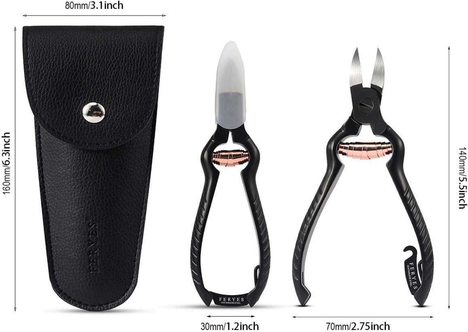 Nagelzange für starke Fußnägel 14 cm mit Edelstahlgriff