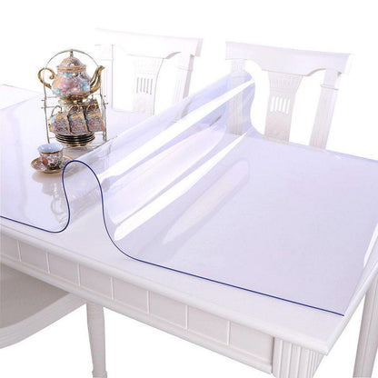 PVC Tischdecke Transparent Rechteck 80x200cm - 2mm Dicke