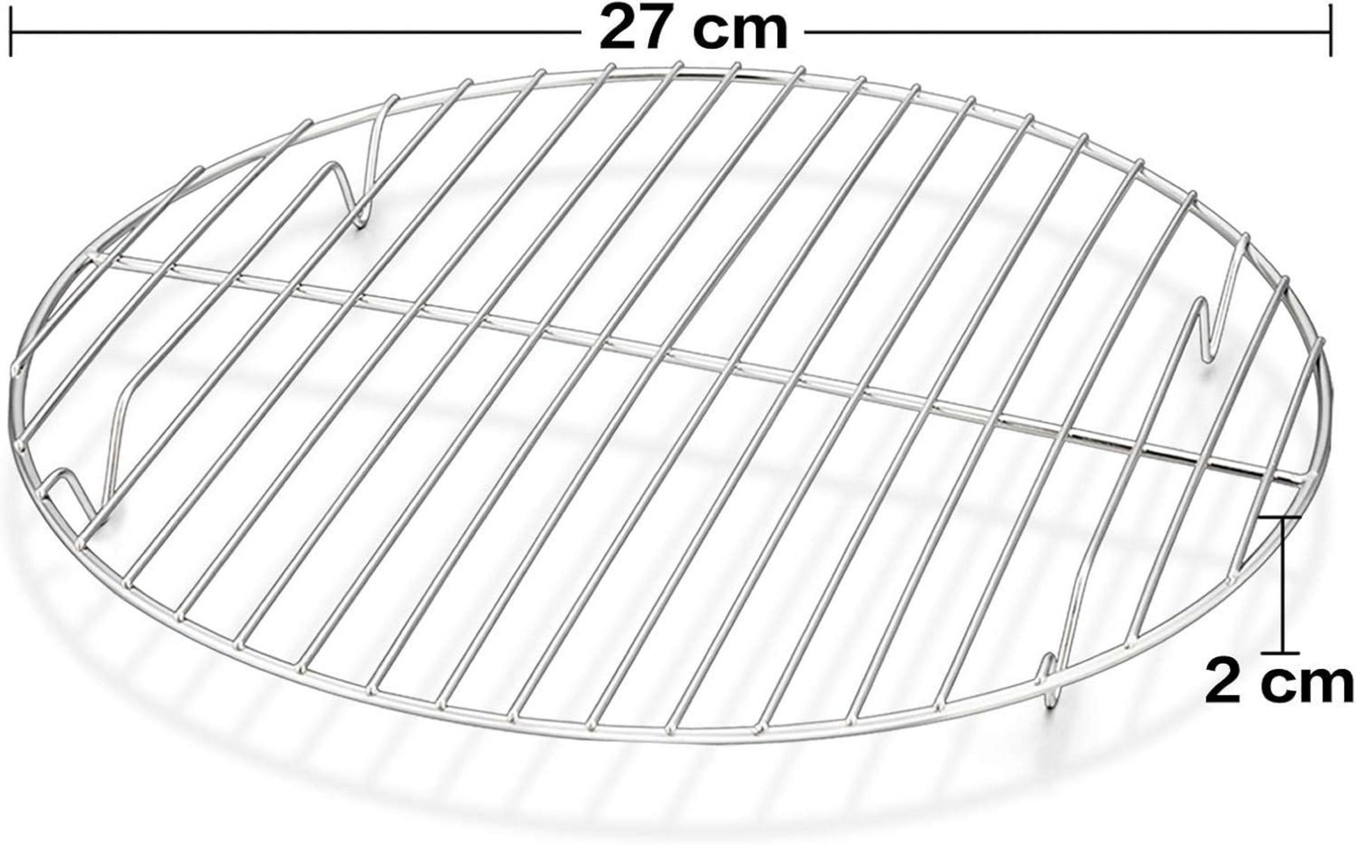 Homikit Rund Abkühlgitter 27cm Edelstahl 2er-Set Backen Kühlen Dämpfen