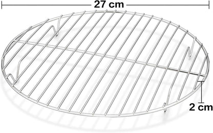 Homikit Rund Abkühlgitter 27cm Edelstahl 2er-Set Backen Kühlen Dämpfen