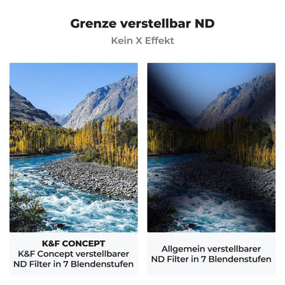 Variable ND Filter 55mm Slim ND8-128 Graufilter 3-7 Stop