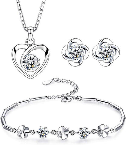 Josfeva Damen Schmuckset Silber 925 mit