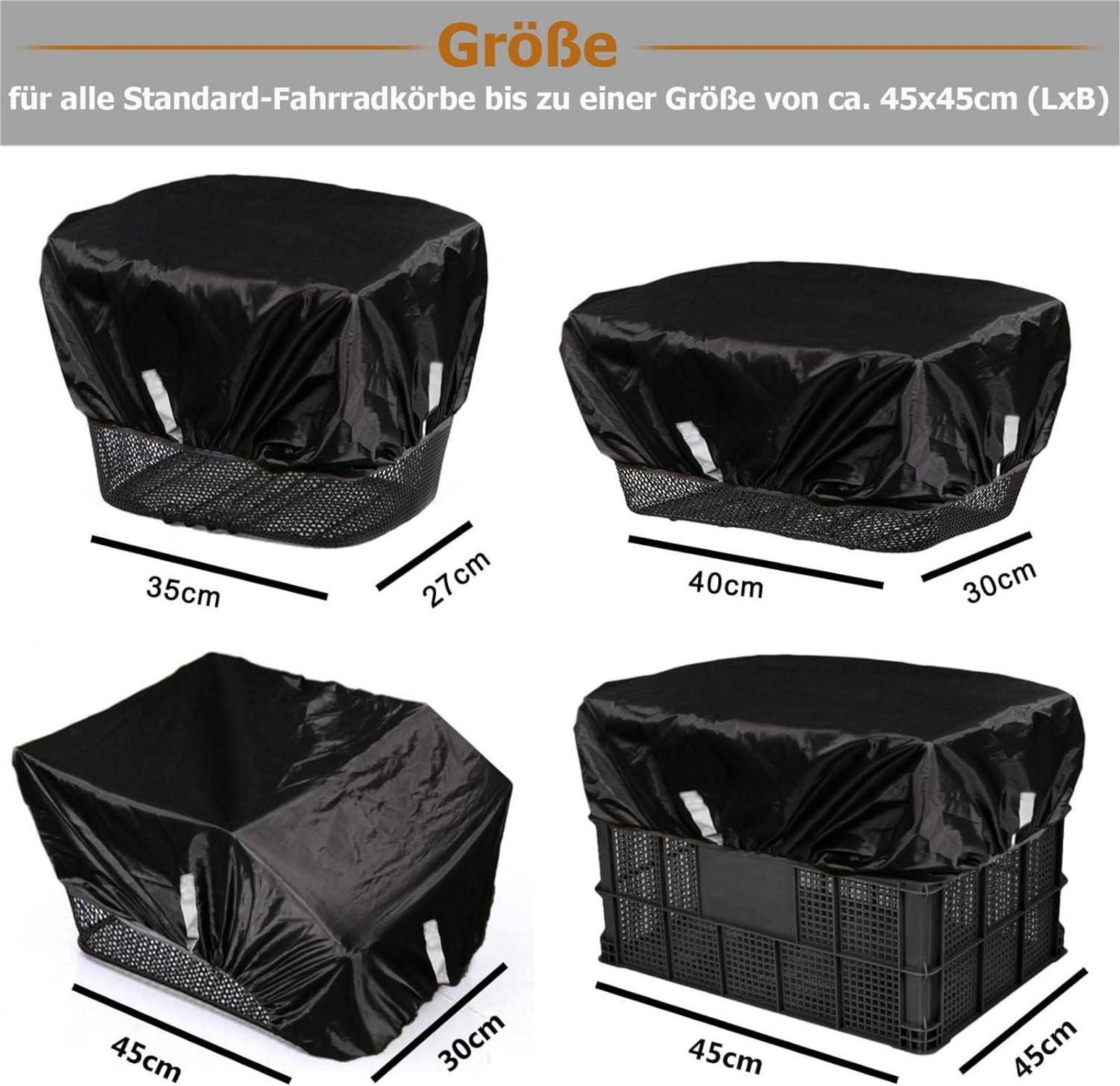 Fahrrad Korbabdeckung wasserdicht mit Reflektorstreifen und