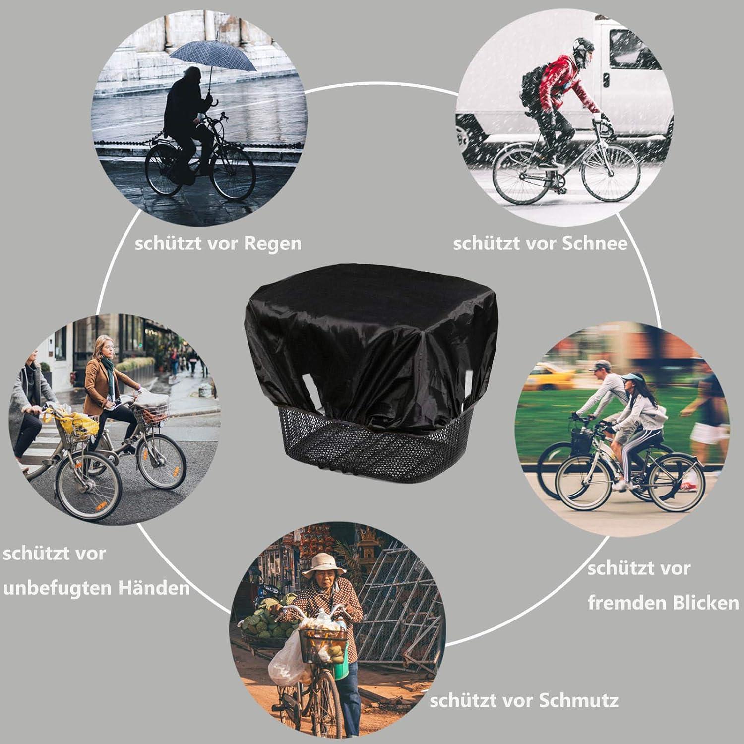 Fahrrad Korbabdeckung wasserdicht mit Reflektorstreifen, Regenschutz
