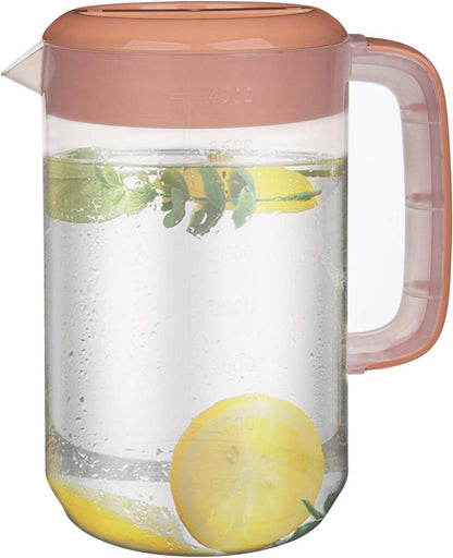 Kunststoff Krug 4l mit Deckel, Griffen, Messung für Eistee, Limonade