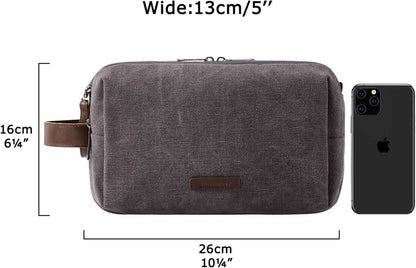 BAGSMART Herren Kulturtasche Reise Kosmetiktasche Doppel Reißverschluss 5L