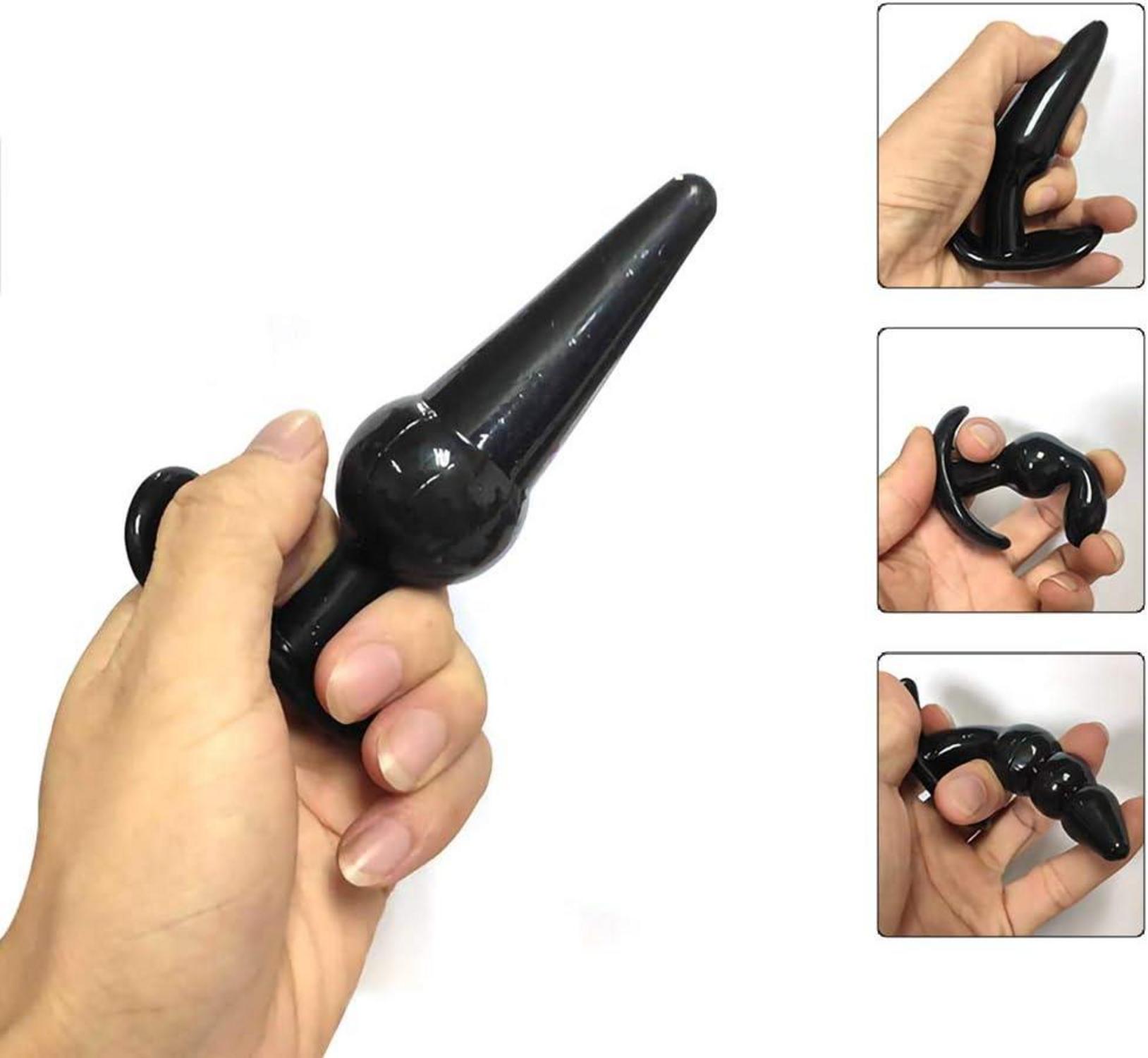 Analplug Set für Anfänger - 4-teiliges Training Kit Schwarz