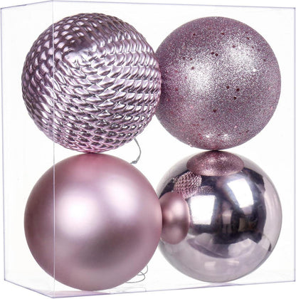 Weihnachtskugeln Christbaumkugeln Bruchsicher 4er Set 12CM