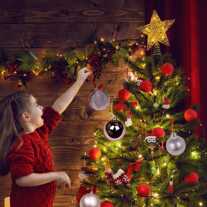 12CM Weihnachtskugeln Bruchsicher 4er Set Rosa Christbaum Ornamente