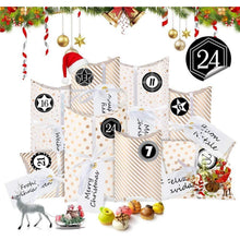 Adventskalender Box Kraftpapier 24STK DIY Weihnachtskalender