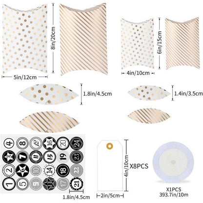 Adventskalender Box Kraftpapier 24STK DIY Weihnachtskalender