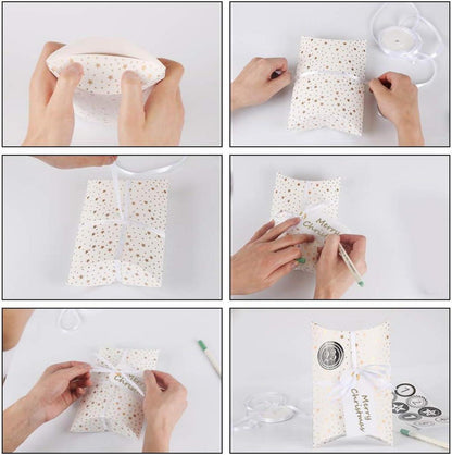 Adventskalender Kraftpapier Weihnachtsbox DIY Geschenk Schachtel 24STK